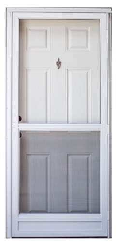 Combo Front Door with Integrated Screen Panel and Knocker