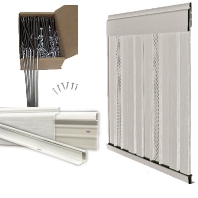 Complete Mobile Home Skirting Kit with White Vented Panels and Hardware