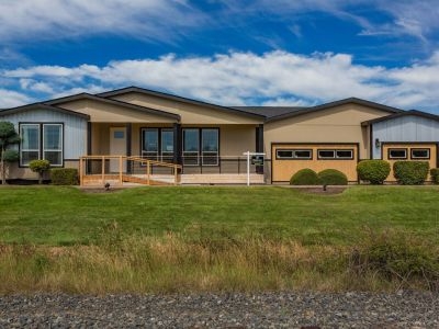 Contemporary Ranch Manufactured Home Exterior with Integrated Ramp