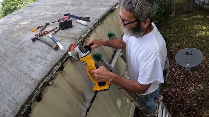 Cordless Angle Grinder for DIY Mobile Home Roof Maintenance