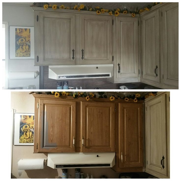 Distressed Chalk Paint Finish on Cabinets with Textured Wax Look