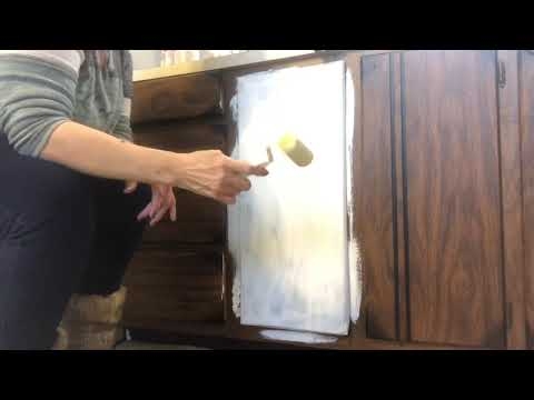 DIY Cabinet Painting using Foam Roller Application on Raised Panel Doors