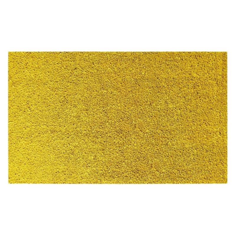 Door Mat Dense Fibrous Texture Vibrant Solid Color Coir Mat
