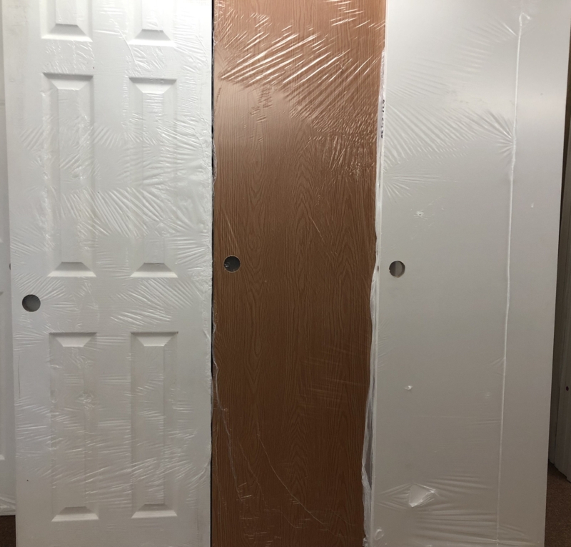 Door Slab Lineup Pre Drilled Handle Hole White Wood Toned Budget