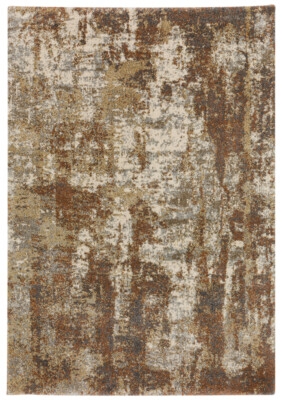 Doormat Brown Rust Abstract Pattern Distressed Faded Vintage