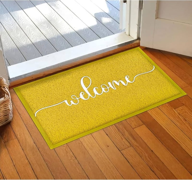 Doormat Cursive Welcome Script Looped Texture Bold Modern Mat