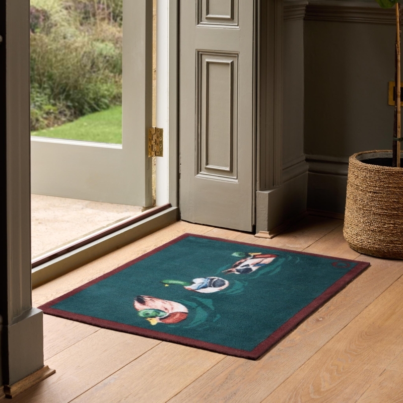 Doormat Duck Graphic Animal Print Cottage Style Welcome Mat