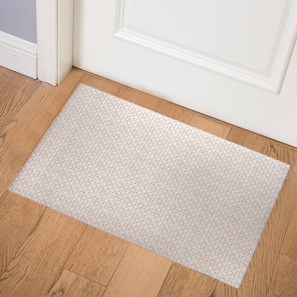Doormat Geometric Grid Pattern Carved Grid Scandinavian