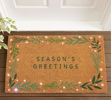 Doormat Integrated Lights Botanical Border Coir Fiber (55)