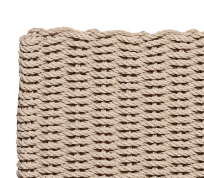 Doormat Palomino Tan Rope Material Braided Weave Coastal