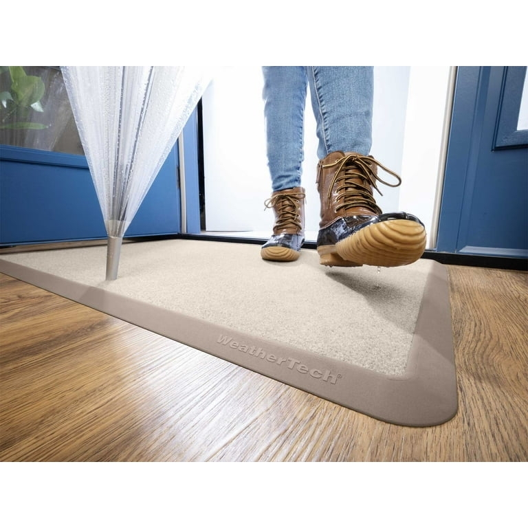 Doormat Raised Border Beveled Edge Synthetic Fiber Functional