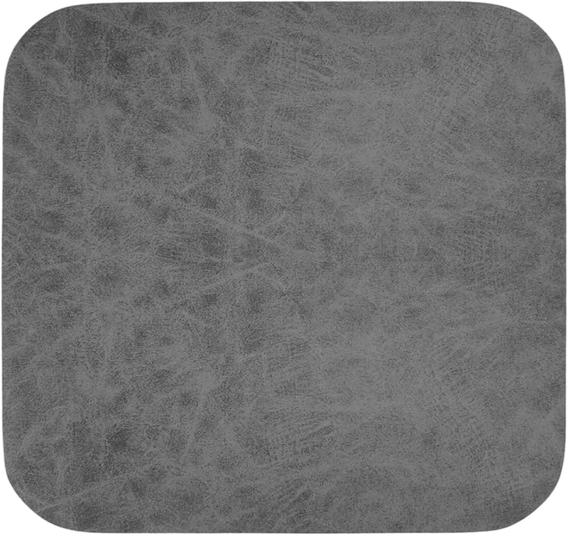 Doormat Rounded Square Distressed Grey Ultra Thin Modern Industrial
