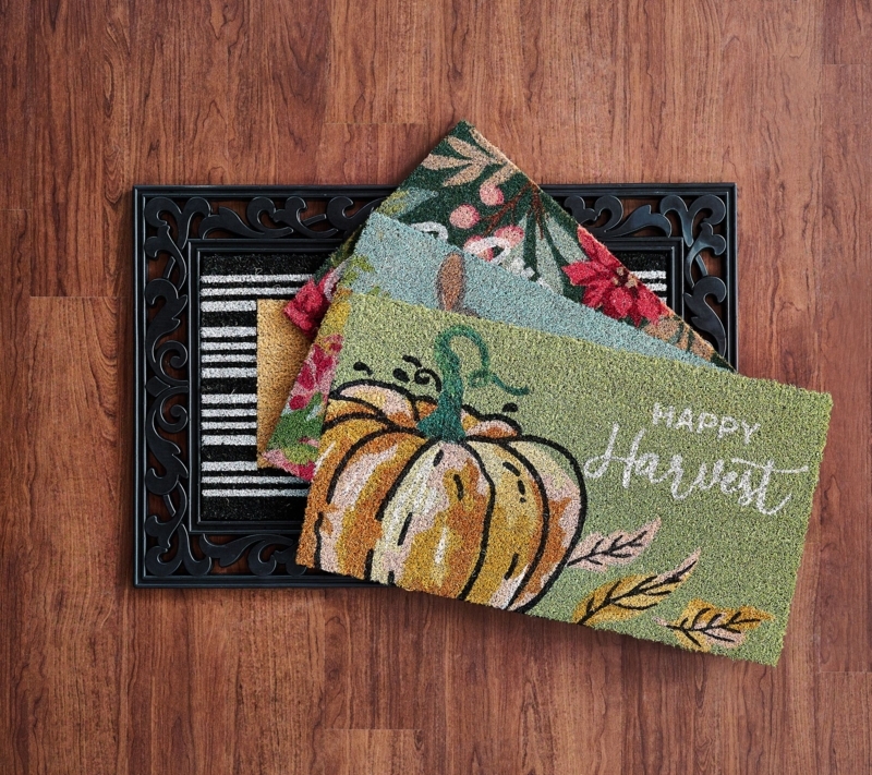 Doormat Set Scrollwork Frame Interchangeable Inserts (54)
