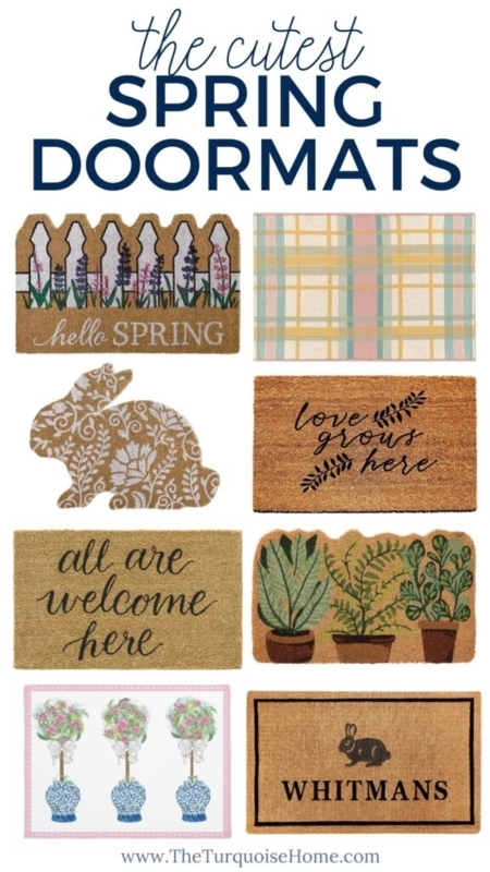 Doormat Shaped Silhouettes, Spring Botanicals Collection, Natural Coir