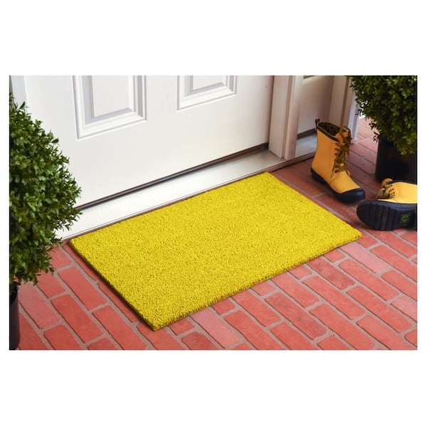 Doormat Thick Pile Vibrant Coir-Like Texture Durable Entryway