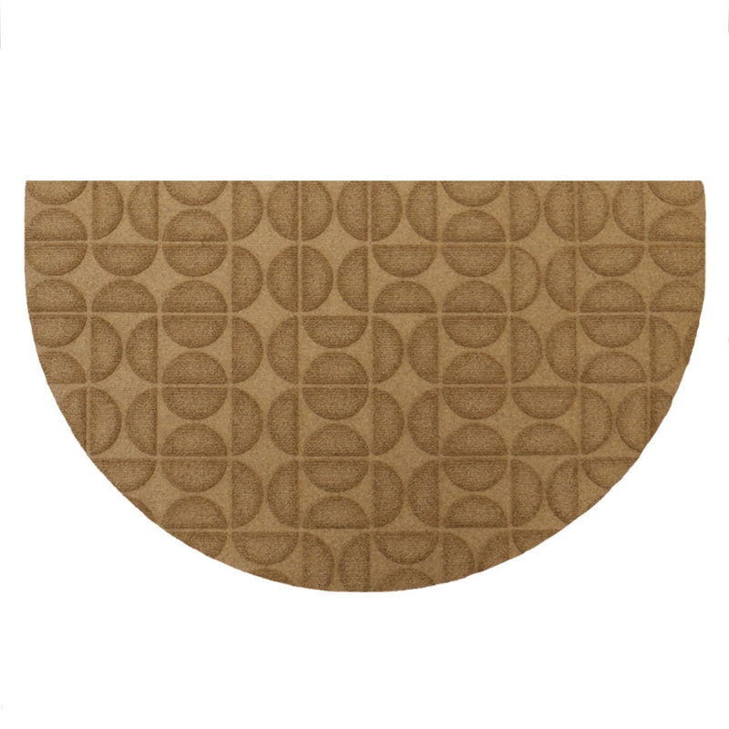 Doormat Wheat Geometric Hourglass Pattern Embossed