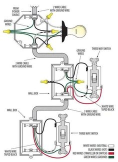 Electrical Switch Three Way Wiring Diagram Color Coded Circuit Guide