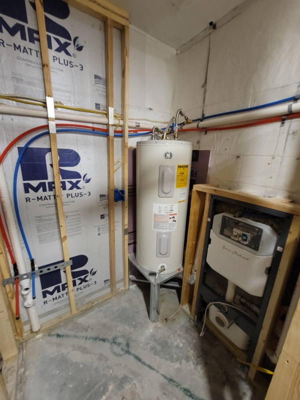 Elevated Water Heater and Wall Hung Toilet Carrier Framing Layout