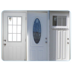 Exterior Door Options with Raised Paneling and Glass Lites