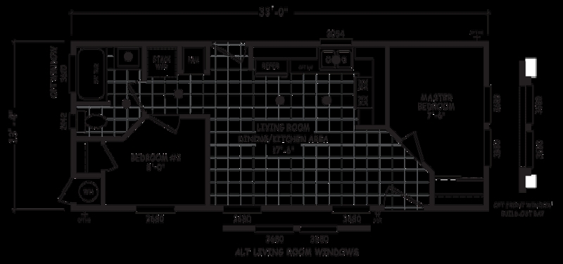 Floor Plan Compact 440 Sq Ft Home Design with Two Bedrooms