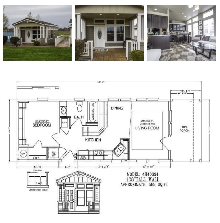Floor Plan: Compact Layout with Covered Porch Design Ideas