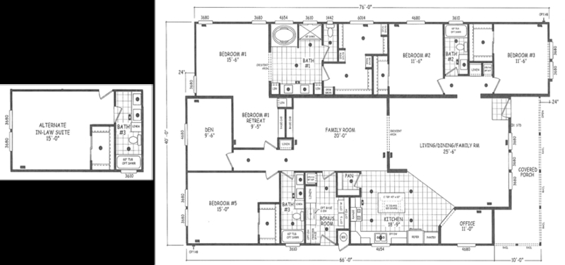 Floor Plan: Expansive Five-Bedroom Layout with Open Concept Living