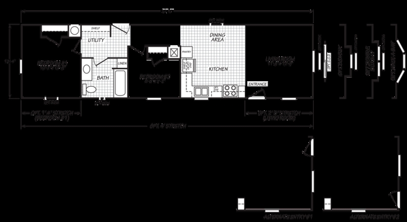 Floor Plan Narrow Footprint with Customizable Bay Windows Options