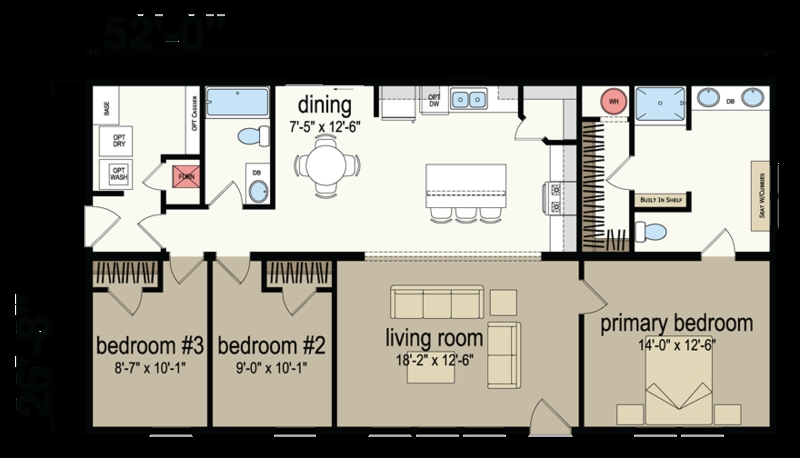 Floor Plan: Spacious Primary Suite Layout with Dual Vanity Bathroom