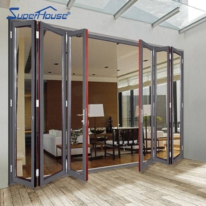 Folding Glass Doors Slim Grey Frames Multi-Panel Bifold Patio System