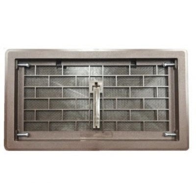 Foundation Vent with Brick Pattern Grille and Manual Slider