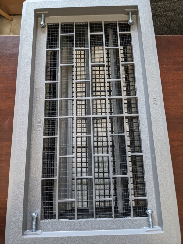Foundation Vent with Geometric Grid Pattern and Automatic Louvers