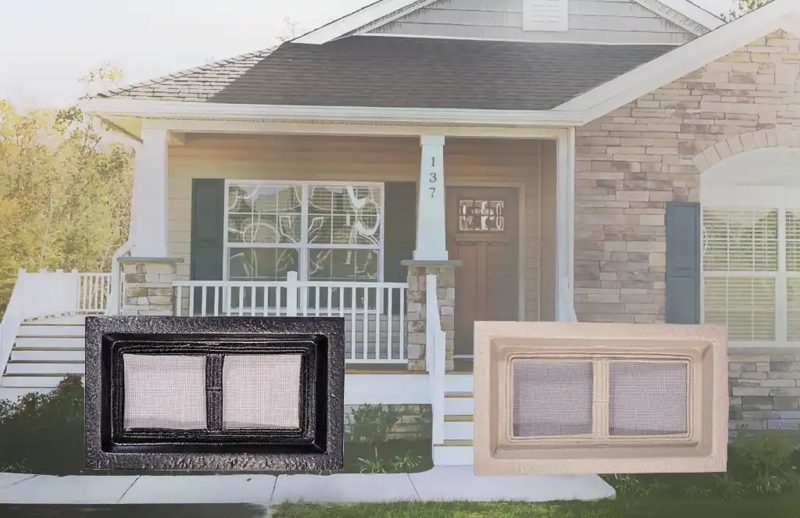 Foundation Vents with Dual Color Options and Ventilation Mesh