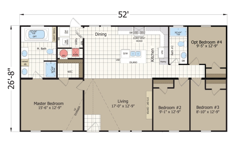 4 Bedroom Double Wide Floor Plans