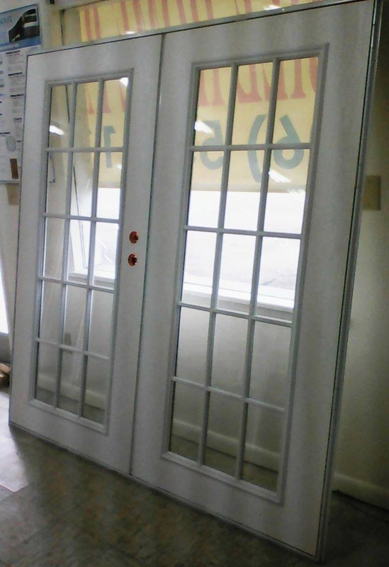 French Door 15 Lite Grid Double Entry Traditional Style