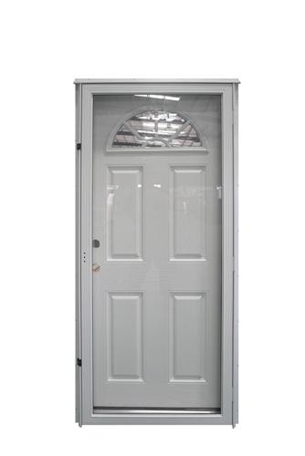 Front Door with Fanlight Window and Combo Unit Frame
