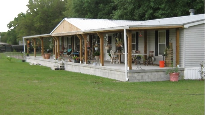 Full-Length Porch with Central Gable & Metal Roofing