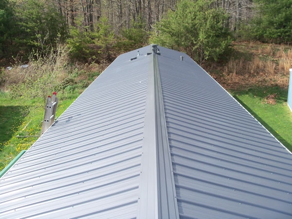 Grey Corrugated Metal Roof Panels With Matte Slate Finish