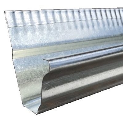 Gutter Galvanized Steel K-Style Profile with Ribbed Mounting Flange