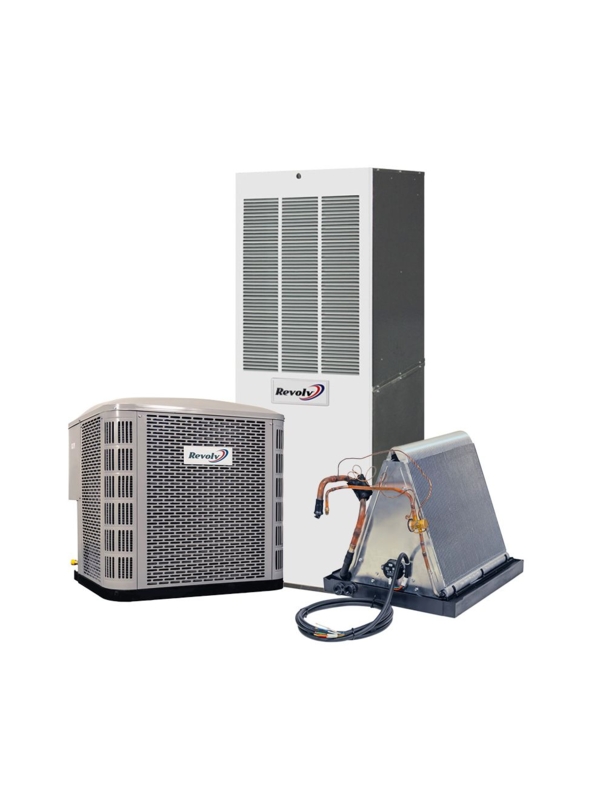 HVAC System set including Furnace and A-Frame Evaporator Coil