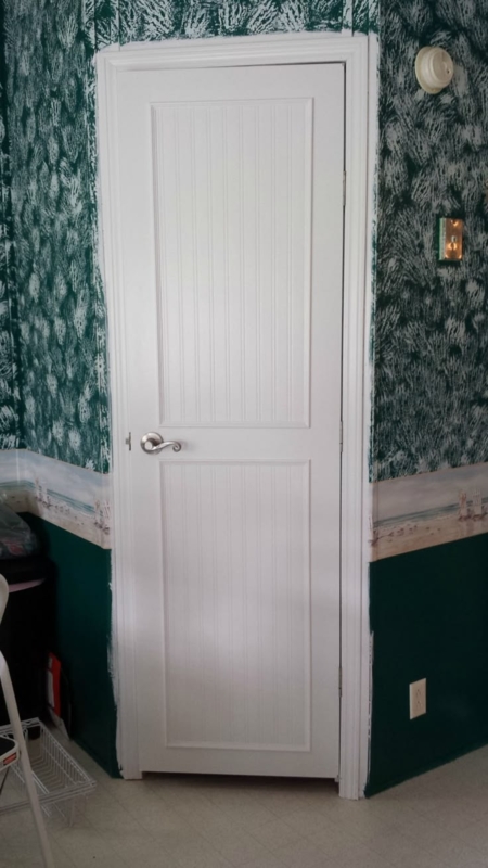 Interior Door Beadboard Panels Narrow Width Vertical Groove Texture