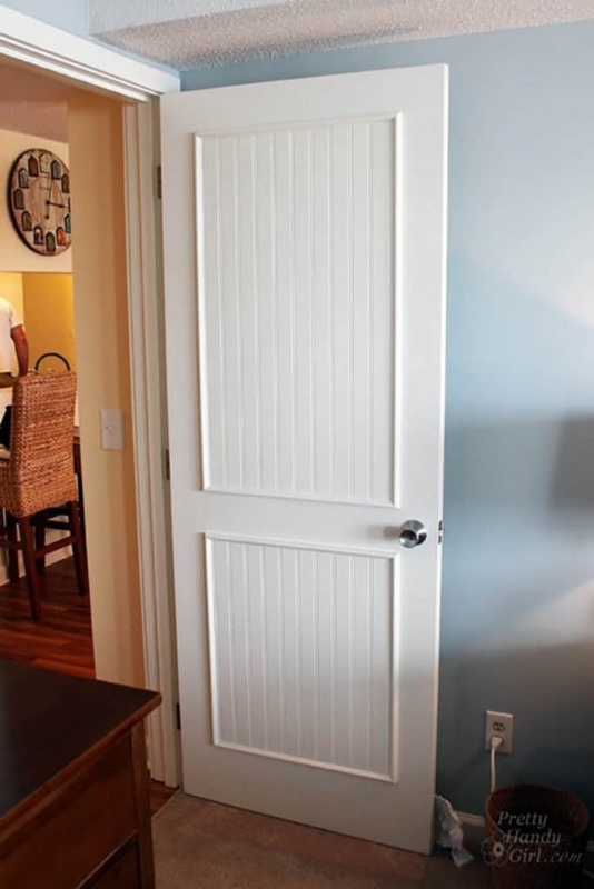Interior Door Beadboard Panels Two Panel Design Cottage Style