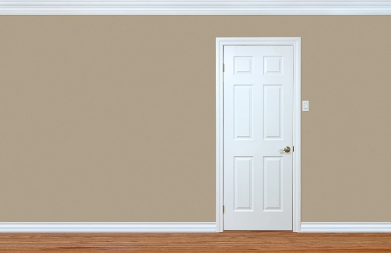 Interior Door Lever Handle Six Panel Layout Traditional Style