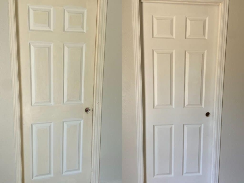 Interior Door Six Panel Design Before And After Refresh Painted