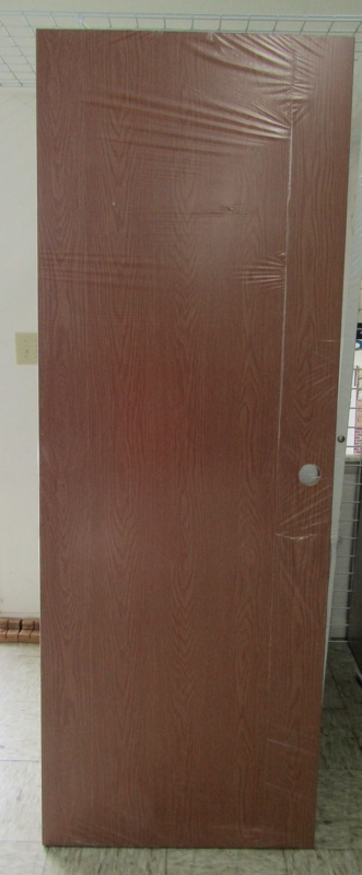 Interior Door Slab Style Oak Toned Wood Grain Pattern Pre Drilled