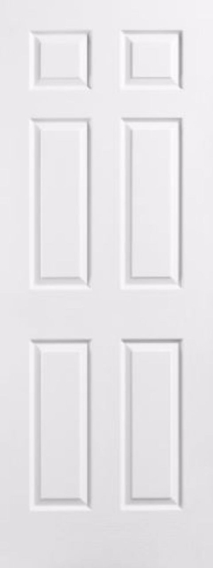 Interior Door Traditional Style Six Panel Wood Grain Texture