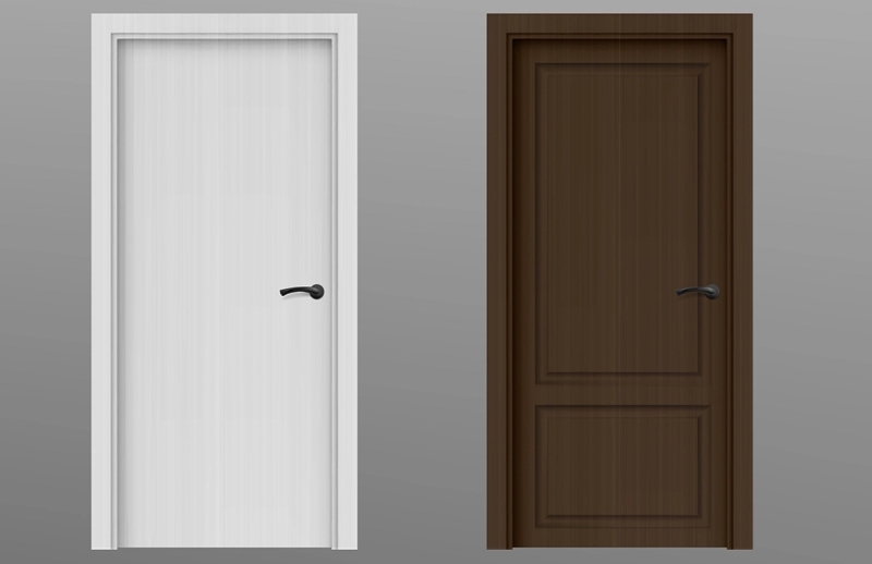 Interior Doors Flush Vs Paneled Contrast Styles Matte Black Hardware