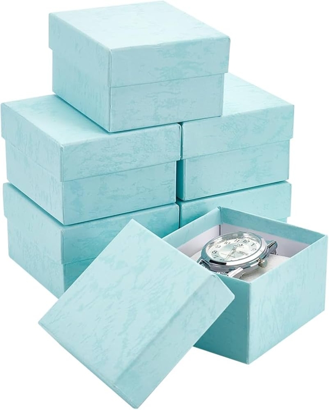 Jewelry Box Pale Turquoise Hue Mottled Texture Watch Display Cushion