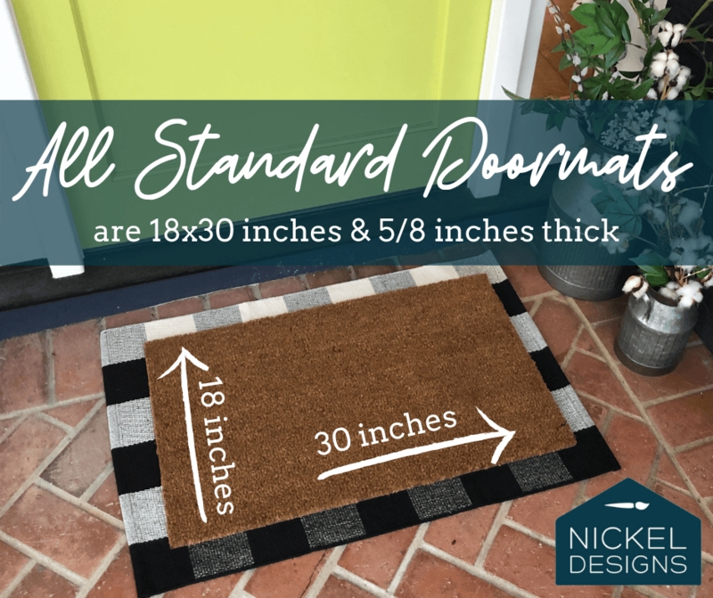 Layered Entryway Doormat with Buffalo Check Rug Graphic
