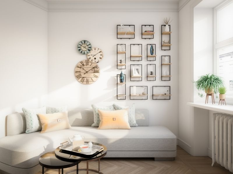 Light Gray Sectional Sofa: Sunlit Scandinavian Living Room