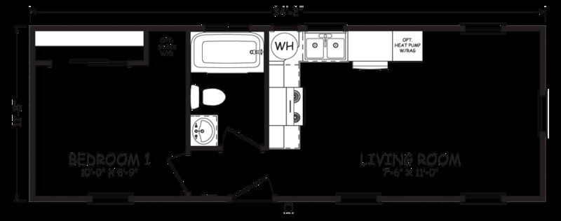Linear Floor Plan with Integrated Utility Center